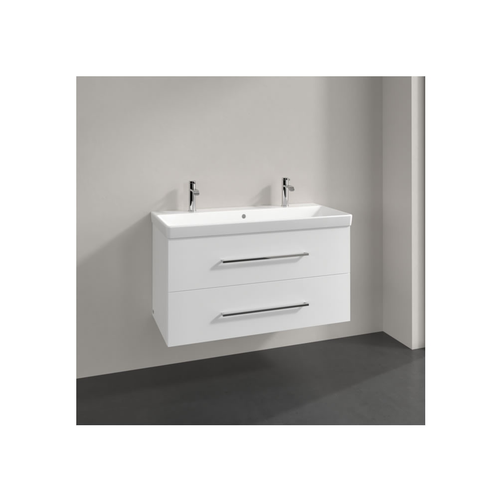 Lifestyle image of Villeroy & Boch Avento White 1000mm Wall-Hung Basin Vanity Unit